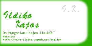 ildiko kajos business card